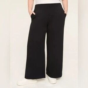 Lane Bryant Womens Sz 24 Black Journey Wide Leg High Rise Pants NWT Stretch